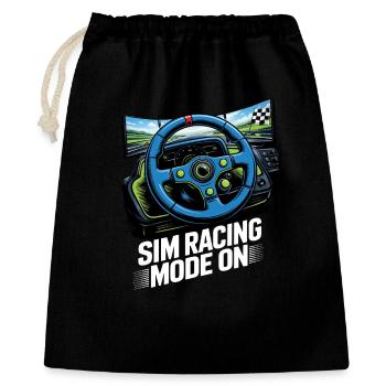 Sim Racing Modус An - Geschenkbeutel aus Baumwolle (40 x 50 cm) - Schwarz - Vorne