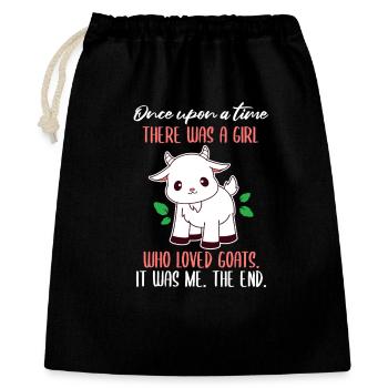 Conte d’amour de chèvre - Sac cadeau 40 x 50 cm - noir - Devant