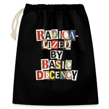 Radicalized by Decency Collage - Gift Bag 40 x 50 cm - black - Front