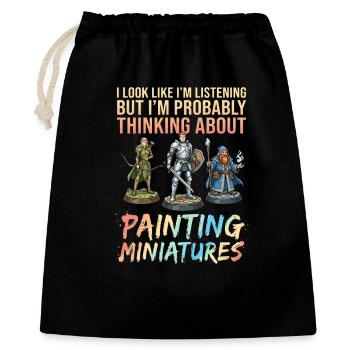 Thinkers painting miniatures - Gift Bag 40 x 50 cm - black - Front