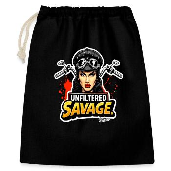Art sauvage et sauvage non filtré - Sac cadeau 40 x 50 cm - noir - Devant