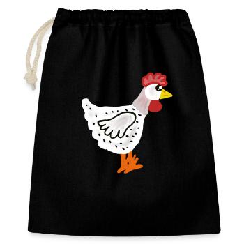 Colorful Chicken Chickens Hen Hens - Gift Bag 40 x 50 cm - black - Front