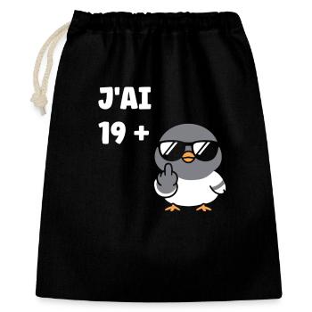 20 years - Gift Bag 40 x 50 cm - black - Front