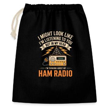 Ham Radio Tee - Sac cadeau 40 x 50 cm - noir - Devant