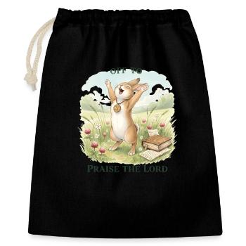 Louer le Seigneur Lapin Christ - Sac cadeau 40 x 50 cm - noir - Devant