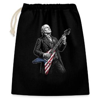John Quincy Adams Flaggen-Gitarrist - Geschenkbeutel aus Baumwolle (40 x 50 cm) - Schwarz - Vorne