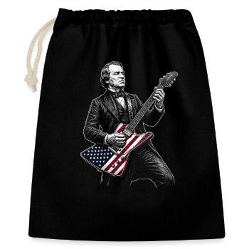 Andrew Johnson joue de la guitare - Sac cadeau 40 x 50 cm - noir - Devant