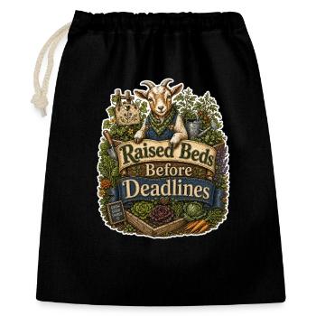 Raised Beds Before Deadlines - Gift Bag 40 x 50 cm - black - Front