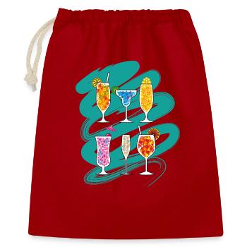 Les cocktails en - Sac cadeau 40 x 50 cm - rouge - Devant