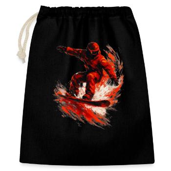 Snowboarding | Snow | Snowboarder | Ski - Gift Bag 40 x 50 cm - black - Front