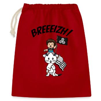Brittany Breizh Hermine Breton Child Gwenn ha Du - Gift Bag 40 x 50 cm - red - Front