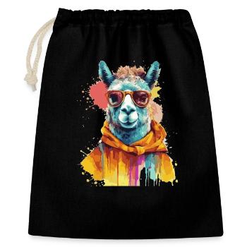 Llama, Alpaca, Llama Swag - Gift Bag 40 x 50 cm - black - Front