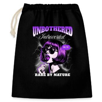 Introverti indifférent - Sac cadeau 40 x 50 cm - noir - Devant