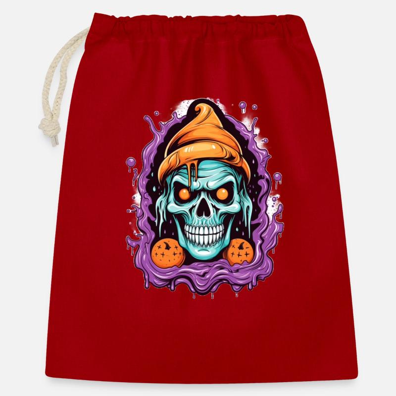 Graffiti Skull with Halloween Elements - Gift Bag 40 x 50 cm - red