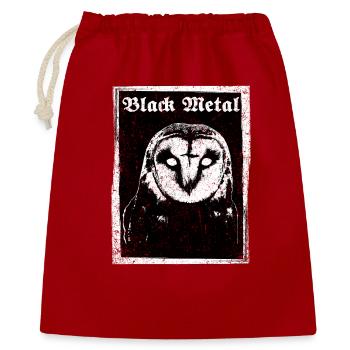 Black Metal Owl - Gift Bag 40 x 50 cm - red - Front
