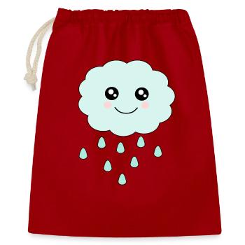 Kawaii Cloud Kawaii Chibi Kawaii Face - Gift Bag 40 x 50 cm - red - Front