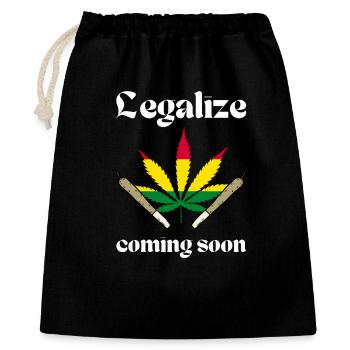 Legalize it Cannabis Leaf Hemp Leaf Legalization - Gift Bag 40 x 50 cm - black - Front
