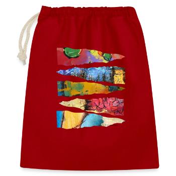 Conception abstraite de couche de peinture colorée - Sac cadeau 40 x 50 cm - rouge - Devant