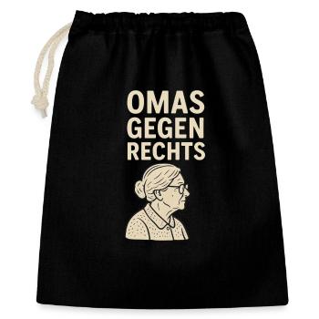 Déclaration anti-droite Les grands-mères contre la droite - Sac cadeau 40 x 50 cm - noir - Devant