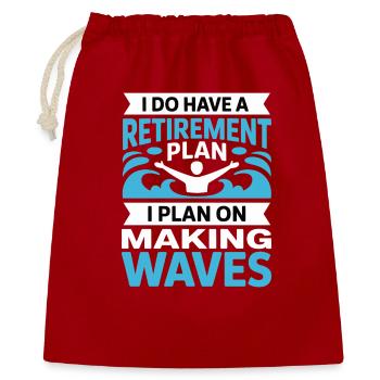 Plan de retraite : faire sensation - Sac cadeau 40 x 50 cm - rouge - Devant