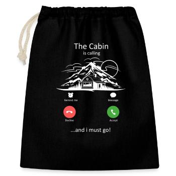 La cabane appelle Mountains Design - Sac cadeau 40 x 50 cm - noir - Devant