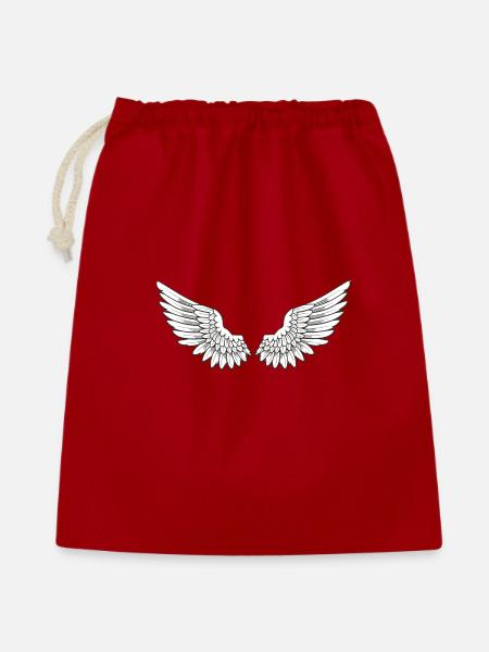 wings angel - Geschenkbeutel aus Baumwolle (40 x 50 cm) - Rot