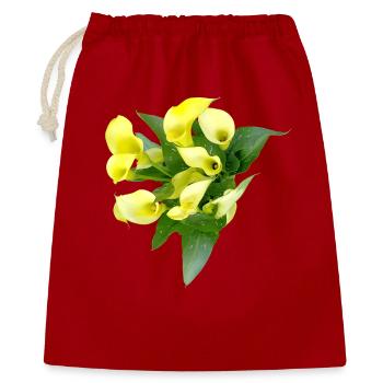 Delicate yellow calla flowers - Gift Bag 40 x 50 cm - red - Front