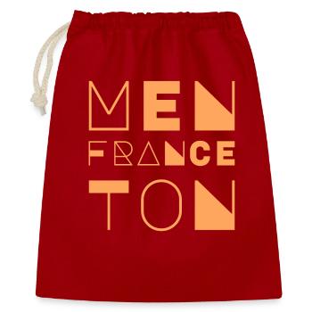 Menton, France - Sac cadeau 40 x 50 cm - rouge - Devant
