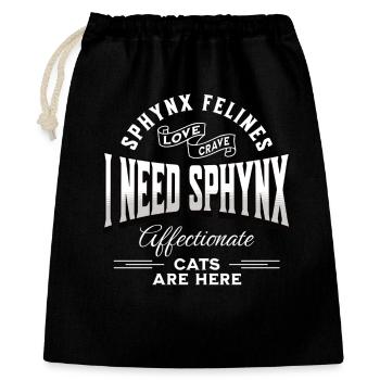 Sphynx Cat Love Funny - Gift Bag 40 x 50 cm - black - Front