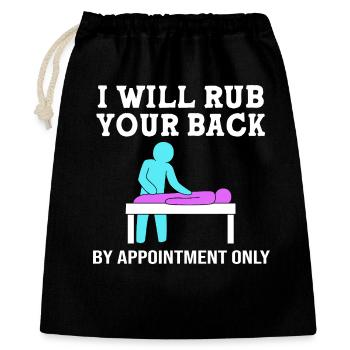 Massage Masseur Masseurin Heilpraktiker - Geschenkbeutel aus Baumwolle (40 x 50 cm) - Schwarz - Vorne