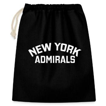 New Yorker Admiräle - Geschenkbeutel aus Baumwolle (40 x 50 cm) - Schwarz - Vorne