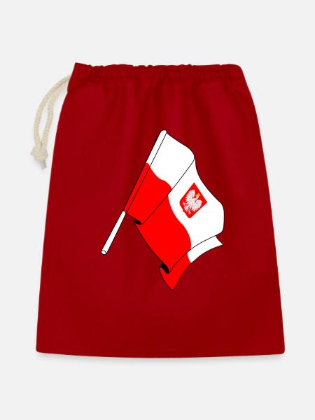 Flagge: Polen - Geschenkbeutel aus Baumwolle (40 x 50 cm) - Rot