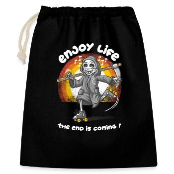 Enjoy life - Gift Bag 40 x 50 cm - black - Front