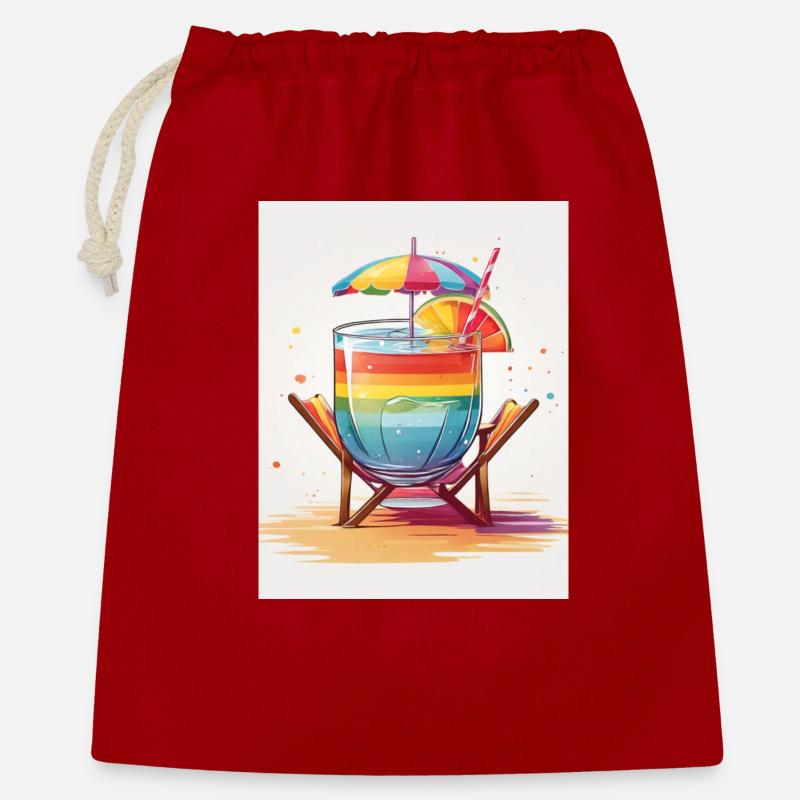 Rainbow Cocktail - Gift Bag 40 x 50 cm - red