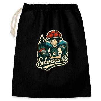 Black Forest Home Illustration with Bollenht - Gift Bag 40 x 50 cm - black - Front