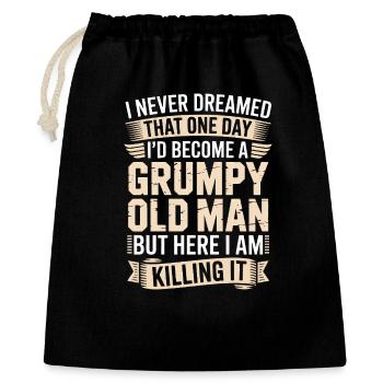Grumpy Old Man Killing It - Sac cadeau 40 x 50 cm - noir - Devant