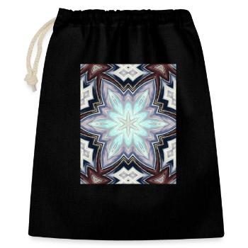 Mandala d’étoiles en kaléidoscope pastel - Sac cadeau 40 x 50 cm - noir - Devant