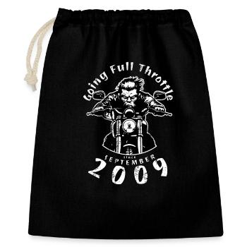 16e anniversaire à plein régime depuis 09/2009 - Sac cadeau 40 x 50 cm - noir - Devant