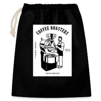 Vintage Kaffeeröster für Kaffee-Liebhaber  - Geschenkbeutel aus Baumwolle (40 x 50 cm) - Schwarz - Vorne