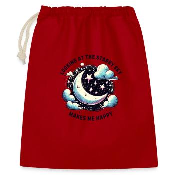 The starry sky makes me happy - Gift Bag 40 x 50 cm - red - Front