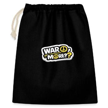 War No More – Sticker Peace & Humanity - Gift Bag 40 x 50 cm - black - Front