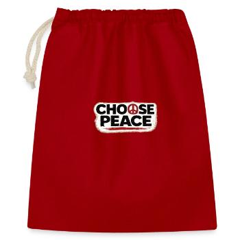 War No More – Sticker Peace & Humanity  - Sac cadeau 40 x 50 cm - rouge - Devant