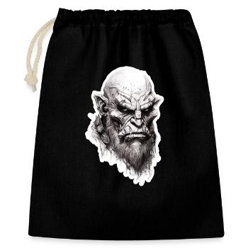 Orc Warrior Portrait Fantasy RPG Shirt - Gift Bag 40 x 50 cm - black - Front