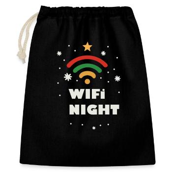 WIFI Motif Étoile Nocturne - Sac cadeau 40 x 50 cm - noir - Devant