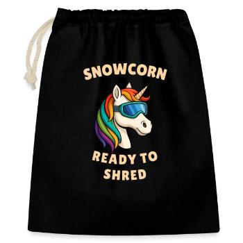 Licorne des neiges - Sac cadeau 40 x 50 cm - noir - Devant