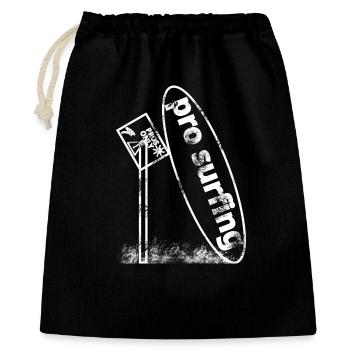 Verfallendes Surfbrett - Geschenkbeutel aus Baumwolle (40 x 50 cm) - Schwarz - Vorne