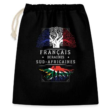 Francais De Racines Sud Africaines T-Shirt Cade... - Sac cadeau 40 x 50 cm - noir - Devant