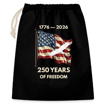 250 Years Of Freedom USA Eagle Patriotic - Gift Bag 40 x 50 cm - black - Front