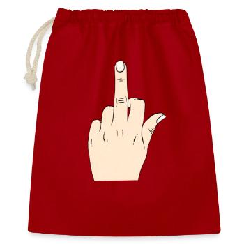 Mode doigt du milieu - Sac cadeau 40 x 50 cm - rouge - Devant
