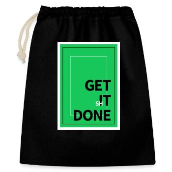 Motivation Get It Done Conception de texte - Sac cadeau 40 x 50 cm - noir - Devant